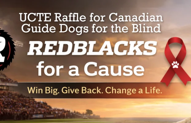 UCTE Raffle for Canadian Guide Dogs for the Blind: Win Two REDBLACKS season Tickets!