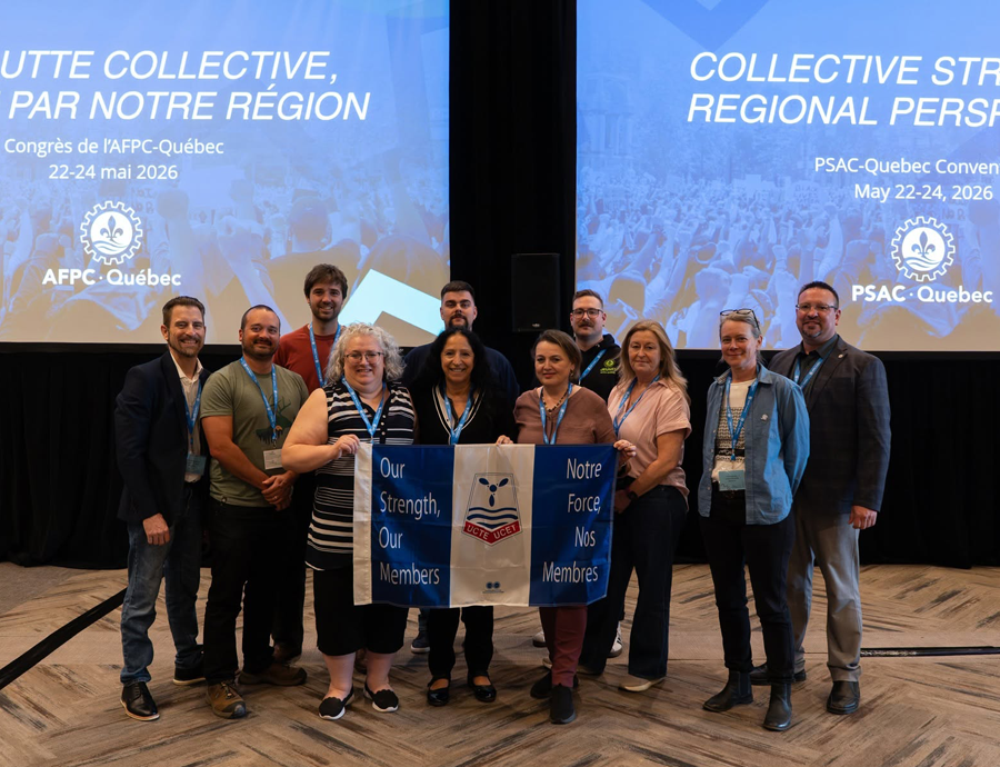 UCTE delegation at 2026 PSAC Quebec conference | Délégation de l'UCET au congrès de l'AFPC Québec 2026